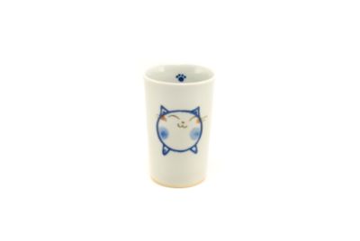 Round Blue Cat Teacup